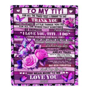 To My Titi Blanket From Niece Nephew…