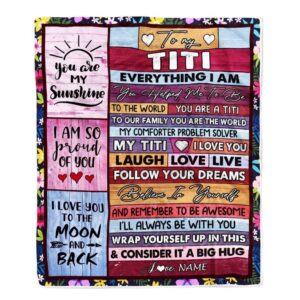 To My Titi Blanket From Niece Nephew Wood Everything I Am You Helped Me To Be Mother Day Blanket Personalized Blanket For Mom 1 dx5r6u.jpg