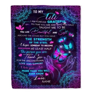 To My Titi Blanket From Niece Nephew You Are Beautiful Butterfly Mother Day Blanket Personalized Blanket For Mom 1 lhyccp.jpg