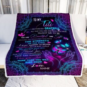 To My Titi Blanket From Niece Nephew You Are Beautiful Butterfly Mother Day Blanket Personalized Blanket For Mom 2 fnmokj.jpg