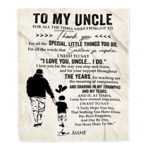 To My Uncle Blanket From Nephew For All The Times That I Forgot To Thank You Mother Day Blanket Personalized Blanket For Mom 1 mwriy0.jpg