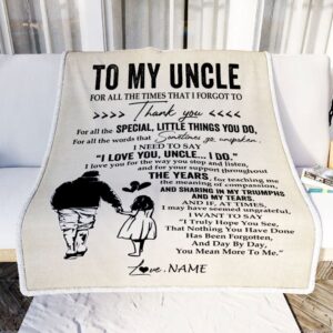 To My Uncle Blanket From Niece For All The Times That I Forgot To Thank You Mother Day Blanket Personalized Blanket For Mom 2 mia9c8.jpg