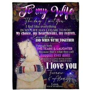 To My Wife Blanket From Husband Hugging…