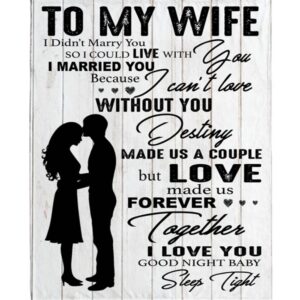 To My Wife I Love You Destiny Made Us Couple Love Forever Together Valentine Day White Plush Fleece Blanket Blankets For Mothers Day 1 zyzoag.jpg