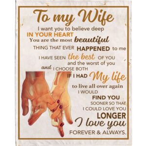 To My Wife I Love You Forever And Always Hands Blankets White Plush Fleece Blanket Blankets For Mothers Day 1 jevwrz.jpg