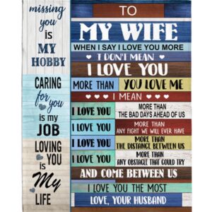 To My Wife I Love You More…