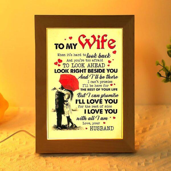 To My Wife Of Your Life I Can Promise I’Ll Love You Frame Lamp, Picture Frame Light, Frame Lamp, Mother’s Day Gifts