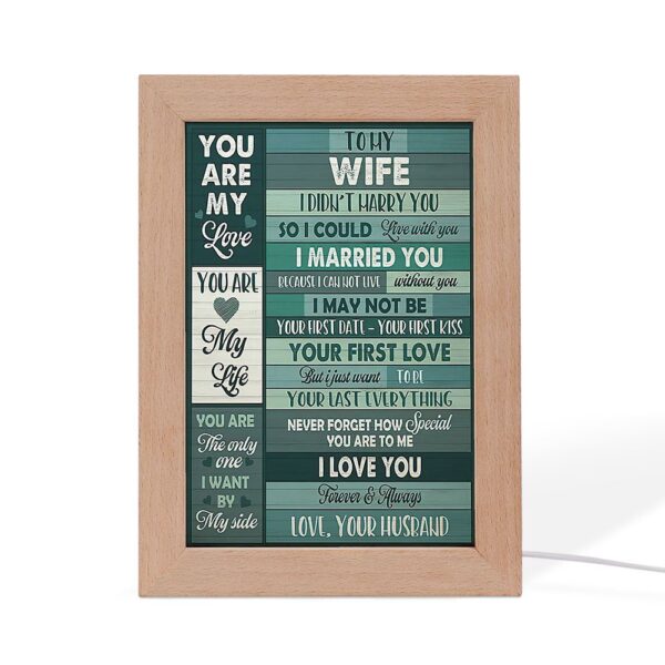 To My Wife You Are My Love Frame Lamp, Picture Frame Light, Frame Lamp, Mother’s Day Gifts