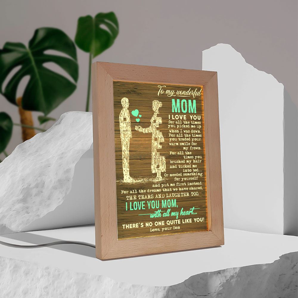To My Wonderful Frame Lamp, Picture Frame Light, Frame Lamp, Mother’s Day Gifts