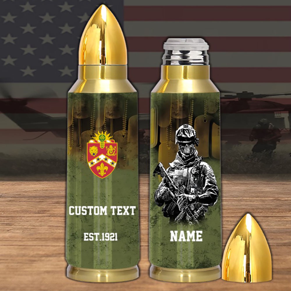 Veteran Army Bullet Tumbler Armored Division 2nd Battalion 3rd Field, Army Tumbler, Bullet Tumbler, Military Tumbler, Personalized Tumbler