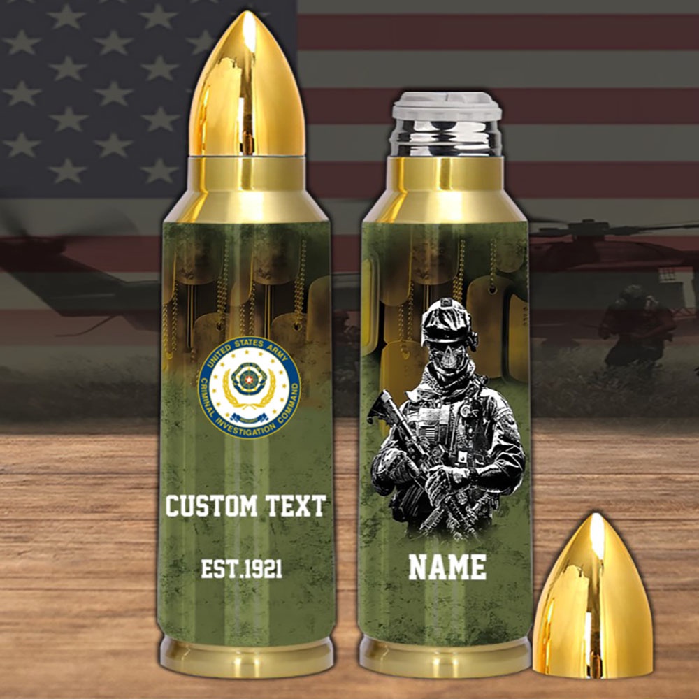 Veteran Army Criminal Bullet Tumbler, Army Tumbler, Bullet Tumbler, Military Tumbler, Veteran Gift