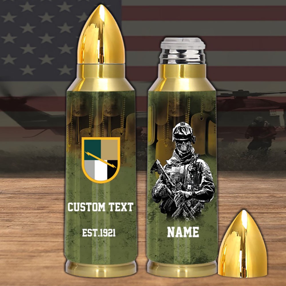 Veteran Army Special Operations Command 8th Psychological Bullet Tumbler, Army Tumbler, Bullet Tumbler, Military Tumbler