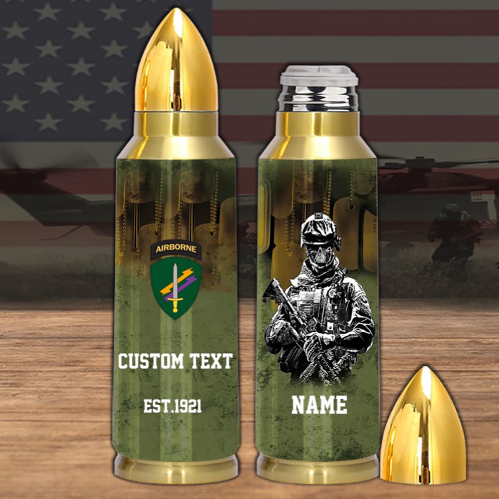 Veteran Army Special Operations Command Psychological Operations Bullet Tumbler, Army Tumbler, Bullet Tumbler, Military Tumbler