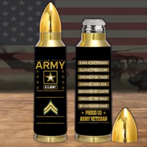 Veteran Custom Bullet Tumbler Proud Us Veteran,…