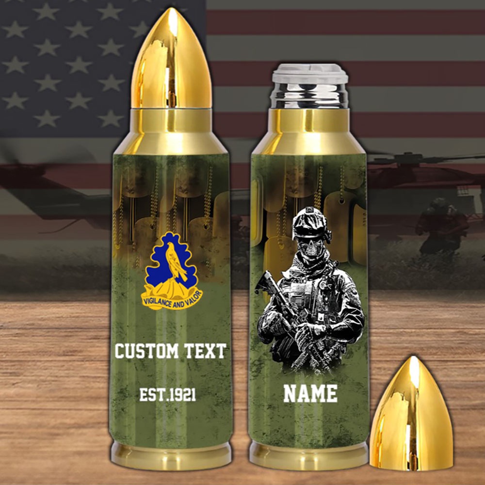 Veteran First US Army 157th Infantry Brigade Bullet Tumbler, Army Tumbler, Bullet Tumbler, Military Tumbler, Personalized Gift