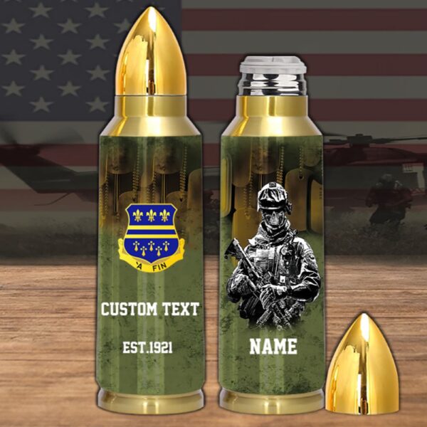 Veteran First US Army 335th Regiment Bullet Tumbler, Army Tumbler, Bullet Tumbler, Military Tumbler, Personalized Gift