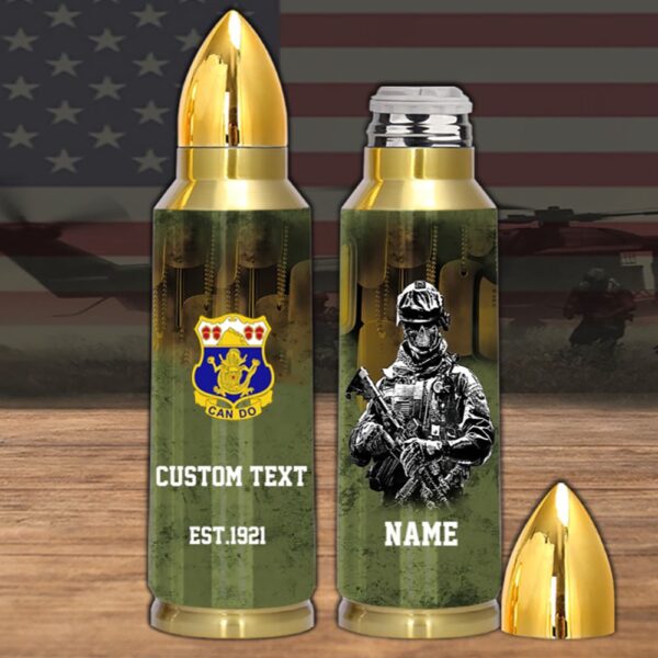 Veteran First US Army 3rd Battalion 15th lnfantry Bullet Tumbler, Army Tumbler, Bullet Tumbler, Military Tumbler, Personalized Gift