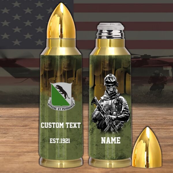 Veteran First US Army 4th Cavalry Brigade Bullet Tumbler, Army Tumbler, Bullet Tumbler, Military Tumbler, Personalized Gift