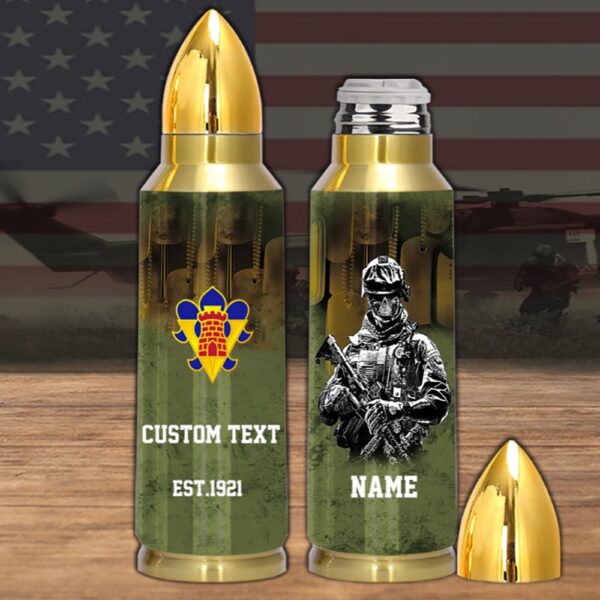 Veteran First US Army 5th Armored Brigade Bullet Tumbler, Army Tumbler, Bullet Tumbler, Military Tumbler, Personalized Gift