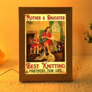 Vintage Mother And Daughter Best Knitting Partners…