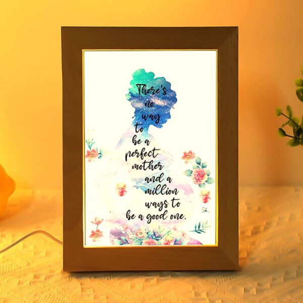 Watercolor Pregnancy Frame Lamp There Is No Way To Be A Perfect Mother Frame Lamp, Picture Frame Light, Frame Lamp, Mother’s Day Gifts