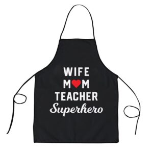 Wife Mom Teacher Superhero Mothers Day Apron,…