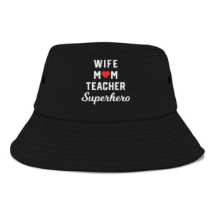 Wife Mom Teacher Superhero Mothers Day Bucket…
