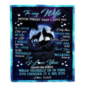 Wolf to My Wife Blanket from Husband…
