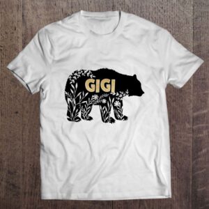 Women Gift For Grandmother Gigi Bear T-Shirt,…