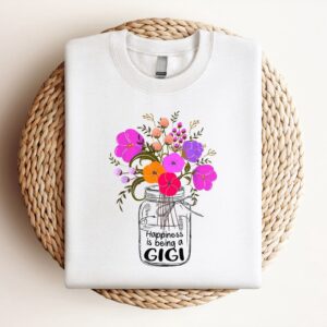 Women Mom Grandma Floral Gift Happiness Is…