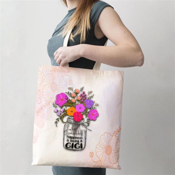 Women Mom Grandma Floral Gift Happiness Is Being A Gigi Tote Bag, Mom Tote Bag, Tote Bags For Moms, Mother’s Day Gifts