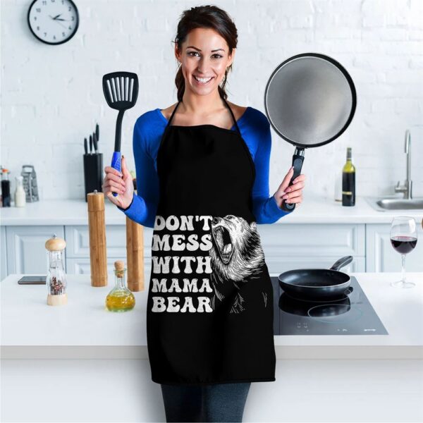 Womens Dont Mess with Mama Bear Funny Mothers Day Apron, Aprons For Mother’s Day, Mother’s Day Gifts