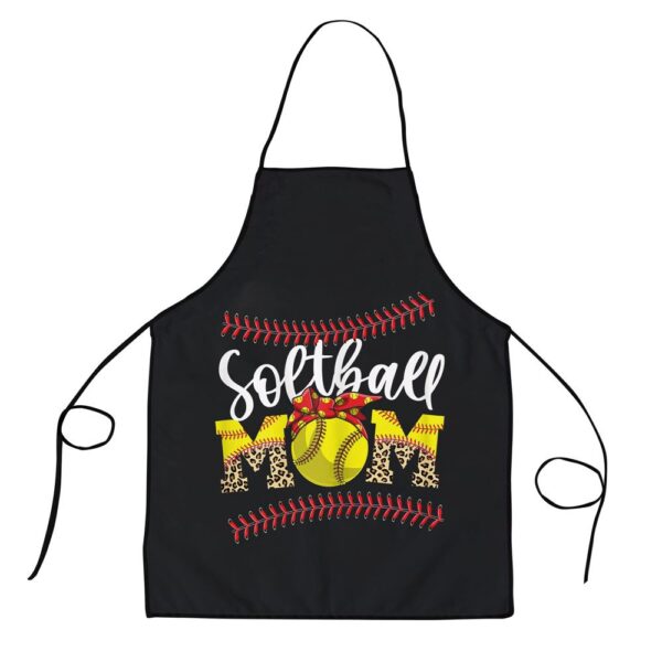 Womens Funny Softball Mom Mothers Day Leopard Baseball Stiches Apron, Aprons For Mother’s Day, Mother’s Day Gifts