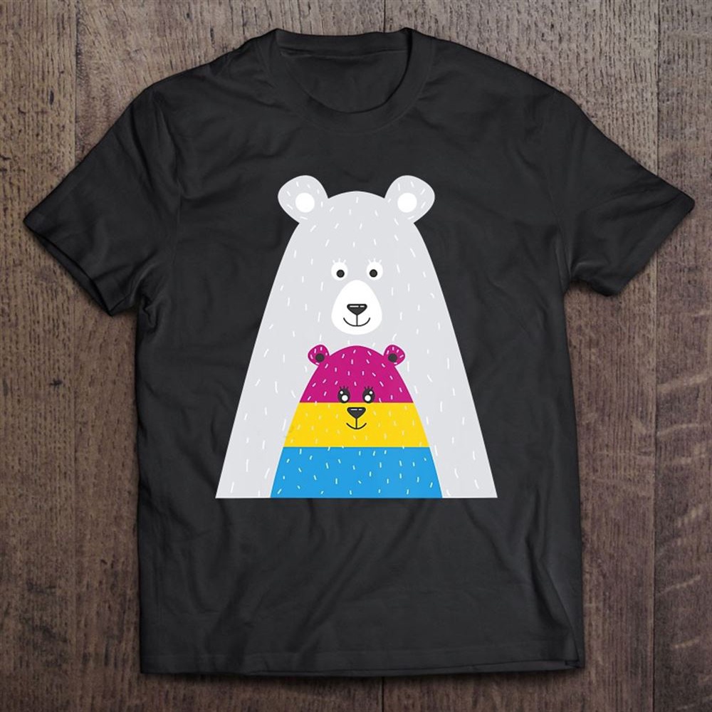 Womens Mama Bear Pansexual Pan Love Equality Mother Gift Lgbt Ally T-Shirt, Mother’s Day Shirts, Happy Mothers Day Shirts