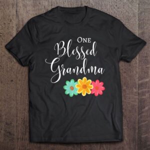 Womens One Blessed Grandma Gift For Grandmother…