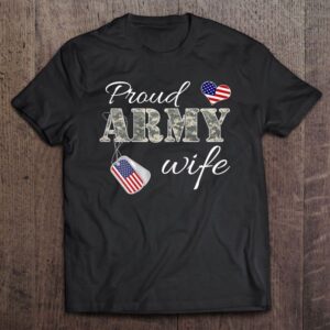 Womens Proud Army Wife Camouflage Wife Of…