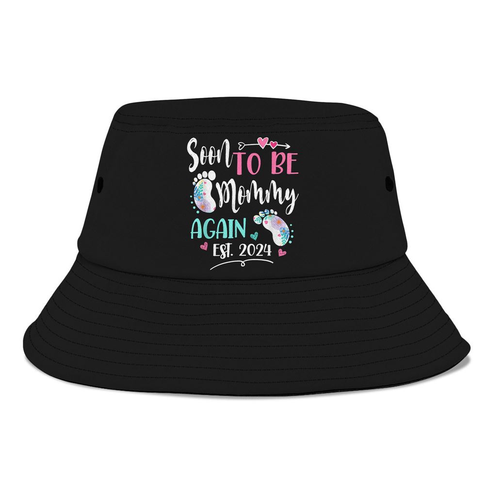 Womens Soon To Be Mommy Again 2024 Mothers Day Bucket Hat, Mother Day Hat, Mother’s Day Gifts