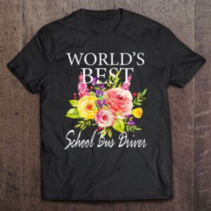 Womens World’s Best School Bus Driver Flower…