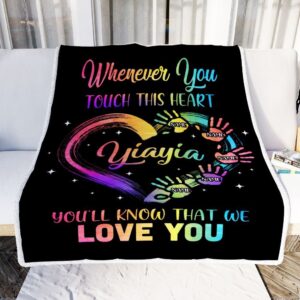 Yiayia Blankets From Grandkids Granddaughter Grandson We Love You Mother Day Blanket Personalized Blanket For Mom 2 xxoz7z.jpg