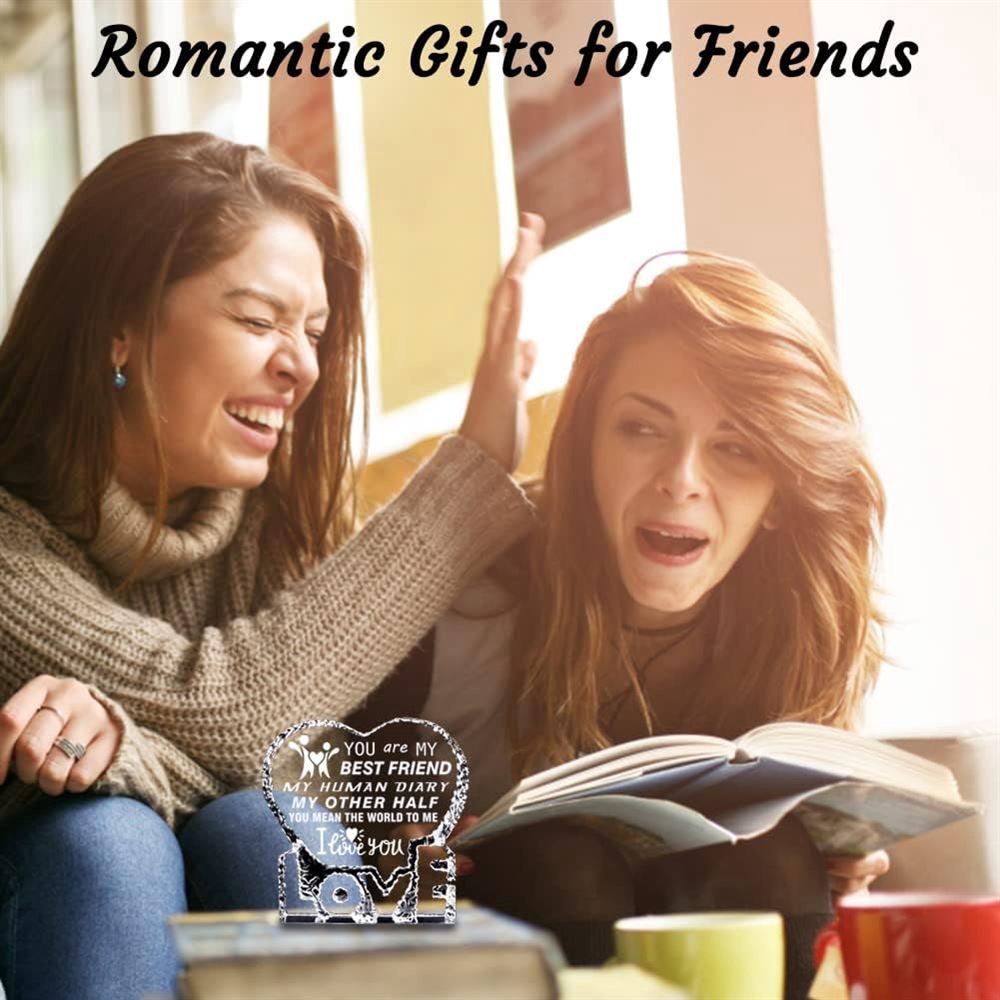 You Are My Best Friend, You Mean The World To Me I Love You Heart Crystal, Mother Day Heart, Mother’s Day Gifts