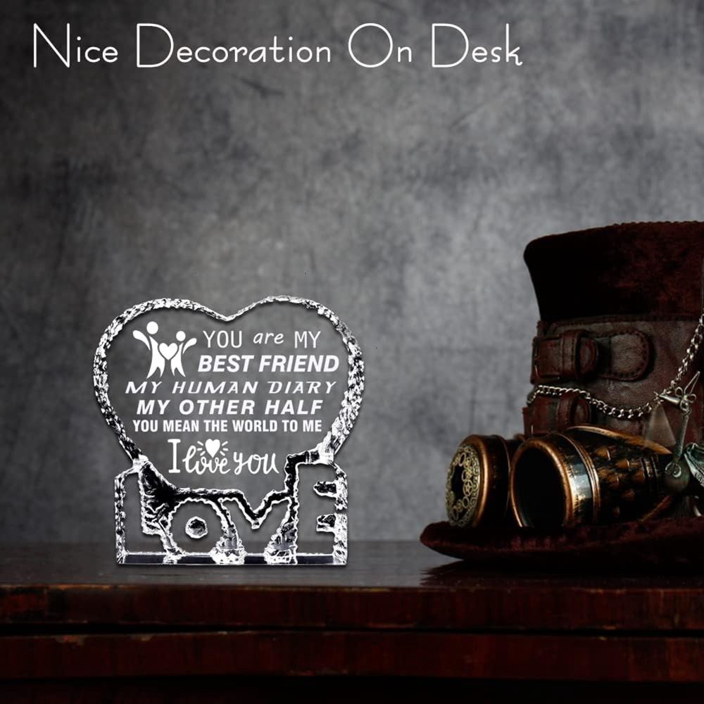 You Are My Best Friend, You Mean The World To Me I Love You Heart Crystal, Mother Day Heart, Mother’s Day Gifts