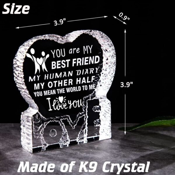 You Are My Best Friend, You Mean The World To Me I Love You Heart Crystal, Mother Day Heart, Mother’s Day Gifts