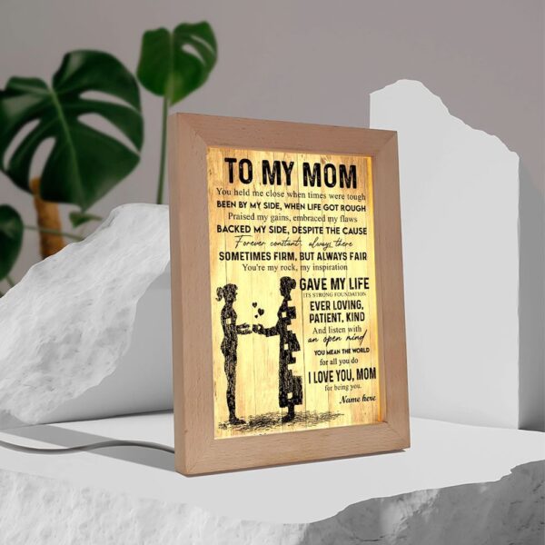You Held Me From Daughter Frame Lamp, Picture Frame Light, Frame Lamp, Mother’s Day Gifts