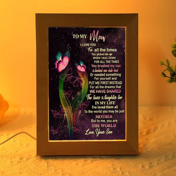 You’Re The World Frame Lamp, Picture Frame Light, Frame Lamp, Mother’s Day Gifts