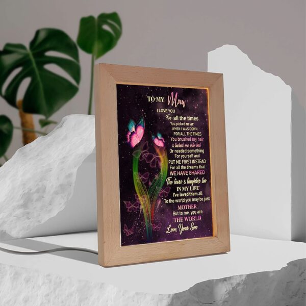 You’Re The World Frame Lamp, Picture Frame Light, Frame Lamp, Mother’s Day Gifts