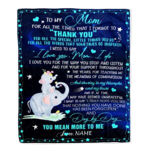 to My Mom Blanket from Daughter Elephant…