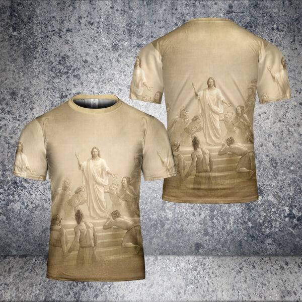 Christ In America Canvas Pictures   Jesus Christ Tshirt