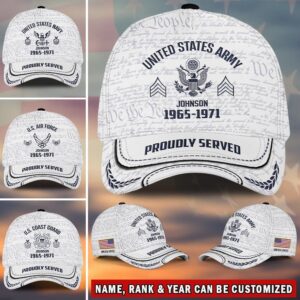 Veteran Baseball Cap, Custom Name Rank And…