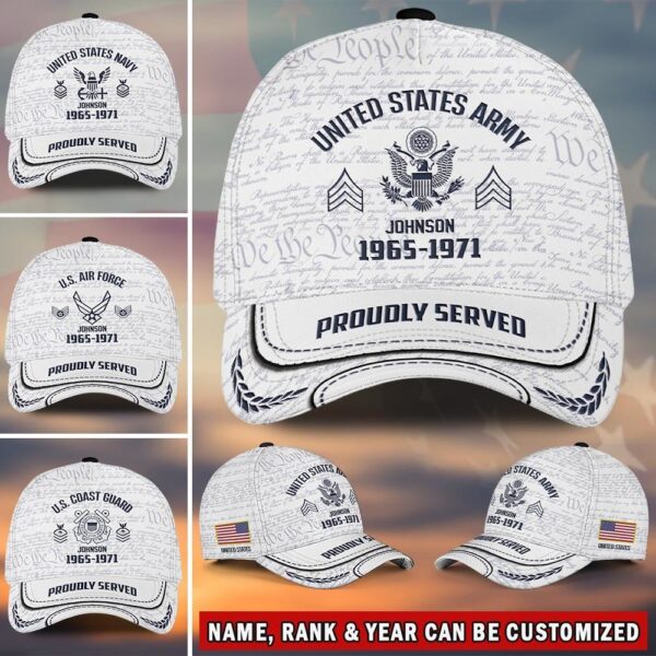 Veteran Baseball Cap, Custom Name Rank And Year US Veteran Army Baseball Cap, Army Veteran Baseball Cap