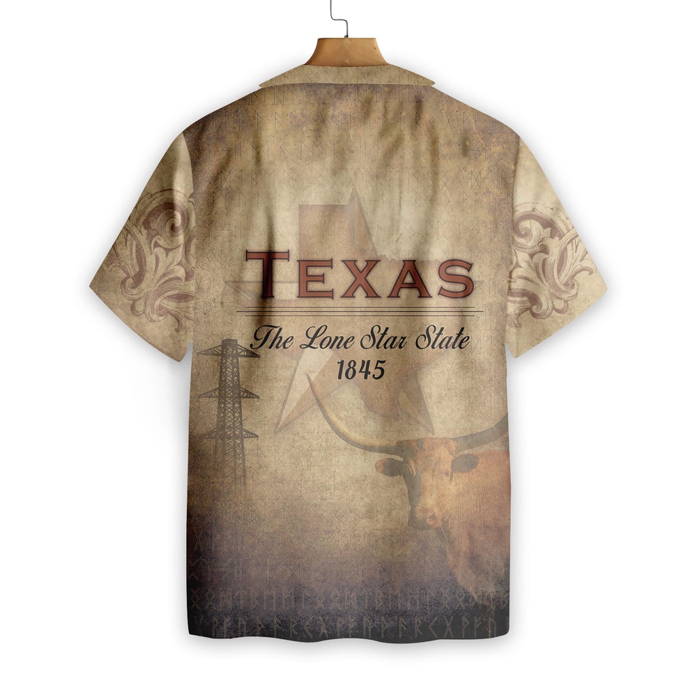 1845 The Lone Star State Texas Hawaiian Shirt, Texas Hawaii Shirt, Texas Shirt